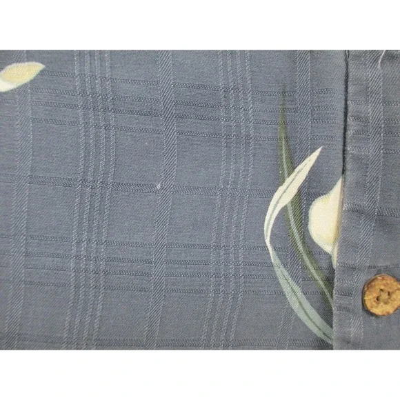 Tommy Bahama Shirt Mens Large Blue Floral Silk Button Up Casual * - Picture 5 of 11